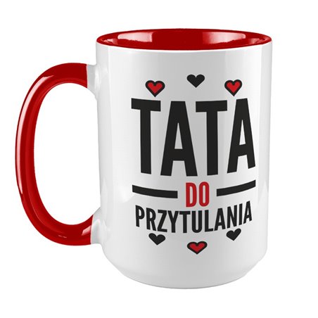 Kubek XXL (450ml) - "Tata do przytulania" - idealny prezent na dzień ojca.