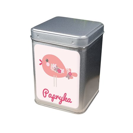 Puszka na paprykę z ptaszkiem.