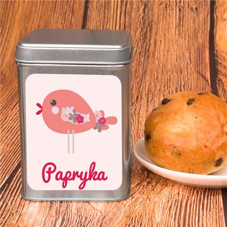 Puszka na paprykę z ptaszkiem.