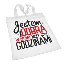 Super torba z długimi uszami - "Jestem dobra w łóżku..." - idealna na zakupy, basen, siłownię lub inną wyprawę wakacyjną. 2