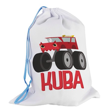 Worek na papcie Monster Truck - personalizowany - zmień imię.