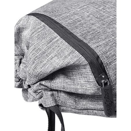 Plecak (worek) szary melanż - świetny do szkoły, na basen, siłownię, zakupy... - "Do not touch me".