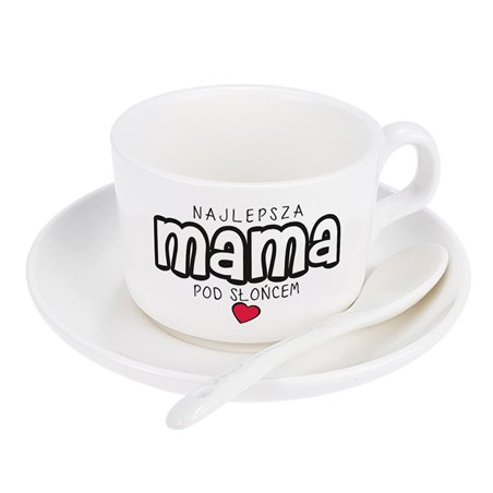 Filiżanka z tekstem "Najlepsza Mama pod słońcem".