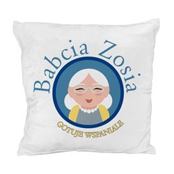 Pluszowa poduszka "Babcia gotuje wspaniale".