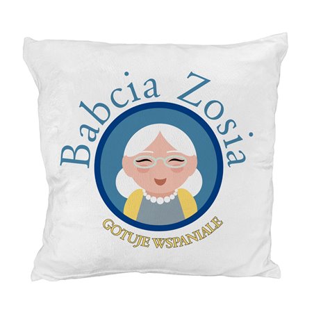 Pluszowa poduszka "Babcia gotuje wspaniale".