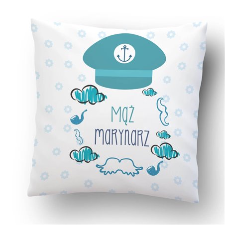 Poduszka z mikrofibry  "Mąż Marynarz".