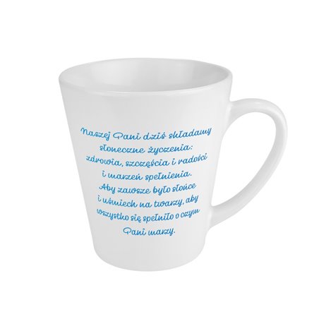 Kubek latte od przedszkolaków "Pani Halinka najlepsza przedszkolanka - idealny na prezent dla nauczyciela - personalizacja.