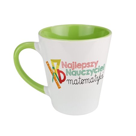 Kubek latte dla nauczyciela z napisem " Najlepszy nauczyciel matematyki ".
