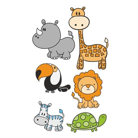 "Zoo" - naklejki dekoracyjne do pokoju dziecięcego.