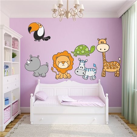 "Zoo" - naklejki dekoracyjne do pokoju dziecięcego.