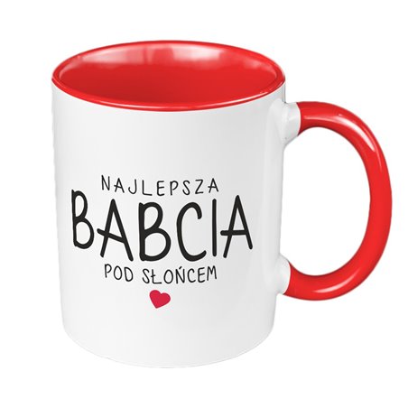 Kubek 330 ml kolorowy "Najlepsza babcia pod słońcem".