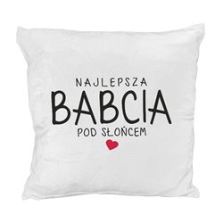 Pluszowa poduszka dla najlepszej Babci pod słońcem - milutka i mięciutka jak misio.