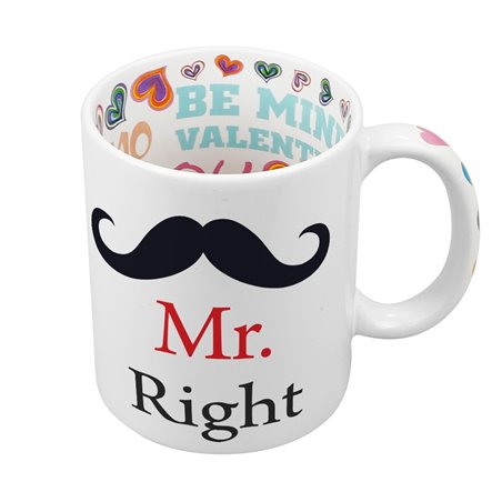 Kubek z wnętrzem w serca "Mr right".
