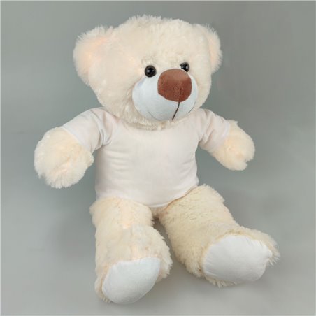 Maskotka miś duży dla dziewczyny "Przytulaj się do mnie, kiedy Kuby nie ma obok Ciebie" - ok. 55-60cm.