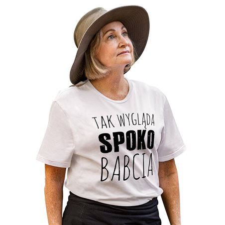 Koszulka specjalnie dla babci z napisem "Tak wygląda spoko Babcia".