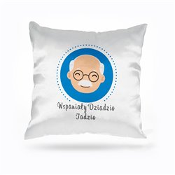Super poduszka specjalnie dla dziadka z nadrukiem "Wspaniały Dziadzi Jadzio" - personalizacja.