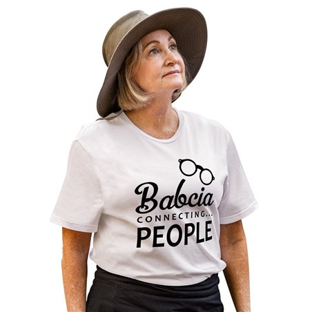 Koszulka specjalnie dla babci z napisem "Babcia connecting people".
