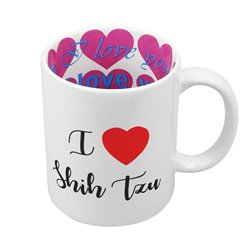 Kubek 330 ml z wnętrzem w serca "Shitzu" - różne wzory. 2