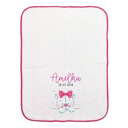 Kocyk z imieniem dla noworodka - Kotek.