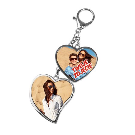 Metalowy brelok ze zdjęciami - idealny na prezent z okazji dnia matki, babci.