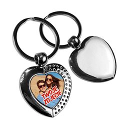 Elegancki ciężki, metalowy brelok ze zdjęciem - idealny na prezent.