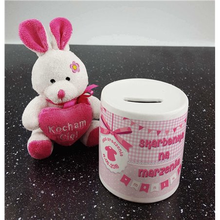 Skarbonka na marzenia dziecka - personalizowana - wzór 1.