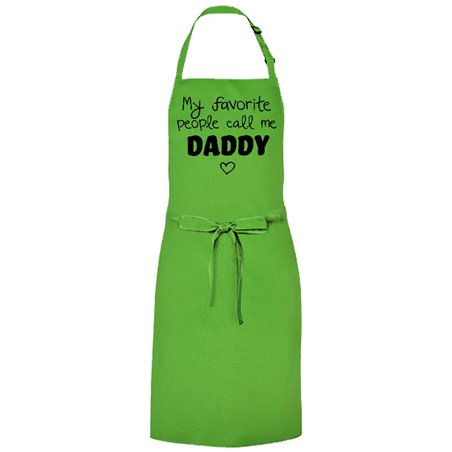 Kolorowy, gruby fartuch z nadrukiem "My favorite people call me daddy" - idealny prezent na dzień taty.