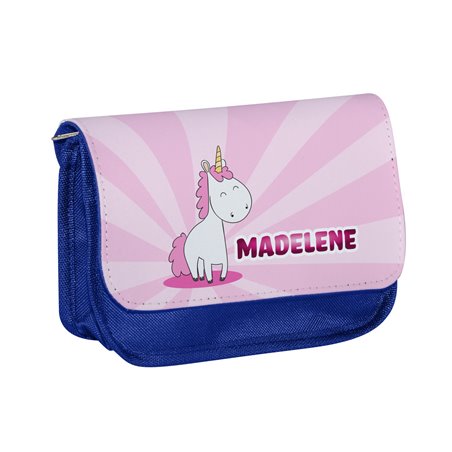 Piórnik personalizowany z imieniem dziecka z grafiką "Jednorożec" - wersja 2..