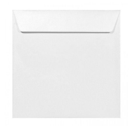 Koperta kwadrat - biała, perłowa.