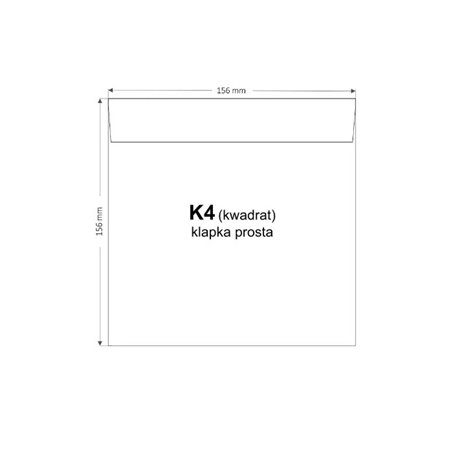 Koperta kwadrat - biała, perłowa.