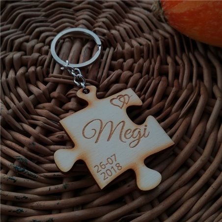 Breloki dla zakochanych puzzle - personalizacja.