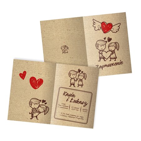 Zaproszenie ślubne vintage.