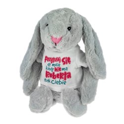 Królik "Przytulaj się do mnie kiedy...." - maskotka ok. 39 cm - podaj imię drugiej połówki.. 2