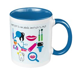 Kubek 330 ml kolorowy dentysty - "Dentysta to nie zawód, to pasja".