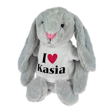 Królik "I love..." - maskotka ok. 39 cm - podaj imię drugiej połówki..