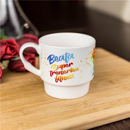 Kubek 300 ml dla instruktorki fitness.