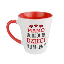 Kubek latte specjalnie dla mamy z napisem - Mamo co jak co, ale dzieci to Ci się udały.