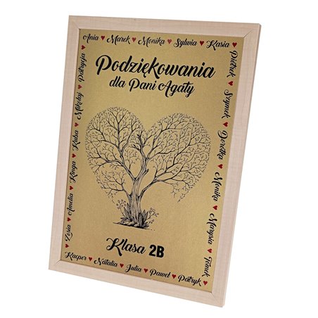 Podziękowania dla nauczyciela 2 - plakat w ramie- wybierz kolor ramy.