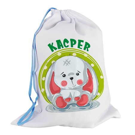 Worek dla przedszkolaka - Królik 1 - personalizowany - zmień imię.