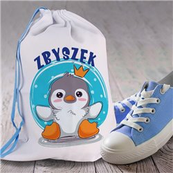 Worek dla przedszkolaka - Pingwin - personalizowany - zmień imię. 2