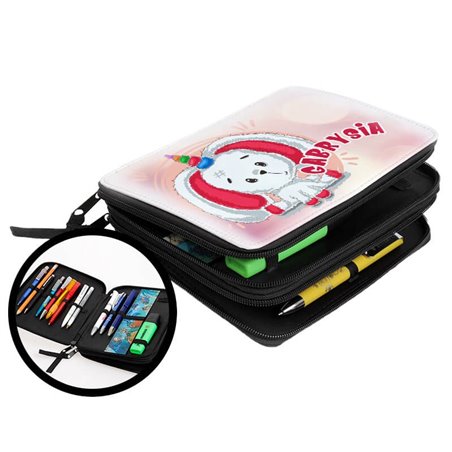 Duży piórnik dwukomorowy Królik - jednorożec.