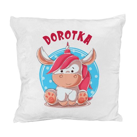 Pluszowa poduszka "Krówka - jednorożec" - personalizacja - podaj imię