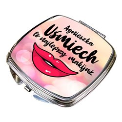 Lusterko z imieniem - Agnieszka uśmiech to najlepszy makijaż - zmień imię- różne kształty. 2