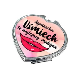 Lusterko z imieniem - Agnieszka uśmiech to najlepszy makijaż - zmień imię- różne kształty. 2