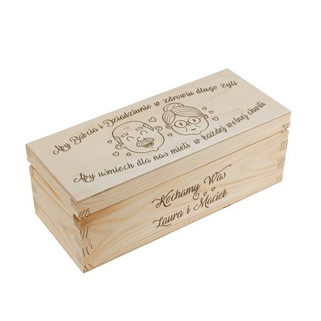 Herbaciarka dla babci i dziadka z życzeniami.