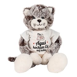 Pluszowy kotek na Walentynki - kocham Cię mój kotku.