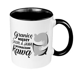 Kubek 330 ml kolorowy ze śmiesznym tekstem - różne kolory.