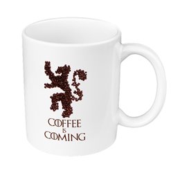 Kubek 330 ml kolorowy dla miłośnika Gry o tron - Coffee is coming- różne wzory. 2