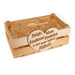 Skrzynka na kwiaty, słodycze, podziękowania dla mamy, dla rodziców.