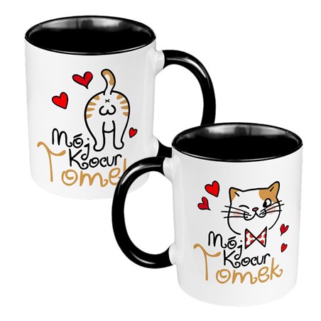Kubek 330 ml kolorowy dla męża, chłopaka lub kolegi - Mój kocur - personalizacja.